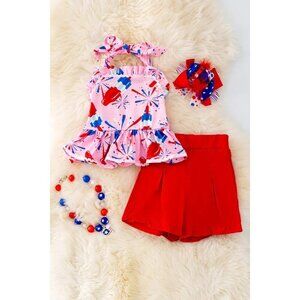 NWT popsicle print in pink and red